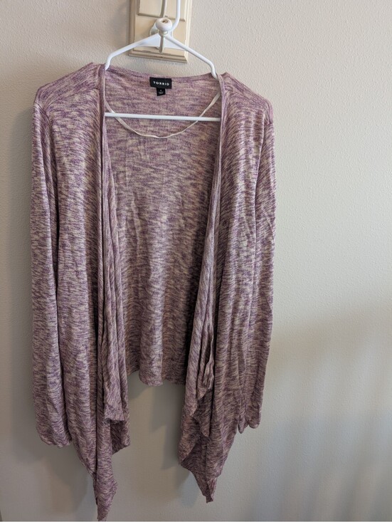 torrid Sweaters - Torrid Women's Plus Size 4x Purple Open Front Cardigan Sweater Lightweight EUC